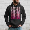 Taylor Vintage Cute Pattern First Name Taylor Hoodie Gifts for Him