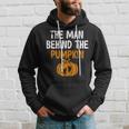 The Man Behind The Pumpkin Pregnancy Halloween New Dad Hoodie Gifts for Him