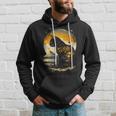 The Moon The Night & Black Cat Love Cat Mom Cat Dad Vintage Hoodie Gifts for Him