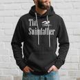 The Swimfather Swimming Dad Swimmer Life Fathers Day Hoodie Gifts for Him