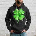 Tie Dye Shamrock Lucky Four Leaf Clover St Patricks Day Hoodie Gifts for Him