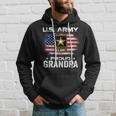 US Army Proud Grandpa With American Flag Gift Veteran Gift Men Hoodie Graphic Print Hooded Sweatshirt Gifts for Him