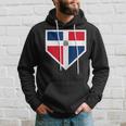 Vintage Baseball Home Plate With Dominican Republic Flag Hoodie Gifts for Him