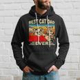 Vintage Best Cat Dad Ever And Retro For Dad Men Fathers Day Hoodie Gifts for Him