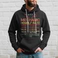 Vintage Mechanic Hourly Rate Costume Labor Rates Gift Men Hoodie Gifts for Him
