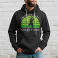 Vintage Retro Worlds Best Cricket Dad Silhouette Sunset Hoodie Gifts for Him