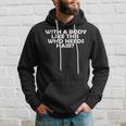 With A Body Like This Who Needs Hair Funny Balding Dad Bod Gift For Mens Hoodie Gifts for Him