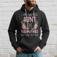 Womens Cute Flower Floral - I Have Two Titles Aunt And Godmother Hoodie Gifts for Him