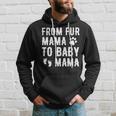 Womens From Fur Mama To Baby Mama Pregnant Dog Lover New Mom Mother Hoodie Gifts for Him