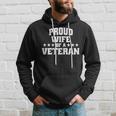Womens Proud Wife Of A Veteran Men Hoodie Graphic Print Hooded Sweatshirt Gifts for Him