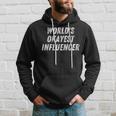 Worlds Okayest Influencer Funny Social Media Influencer Men Hoodie Graphic Print Hooded Sweatshirt Gifts for Him
