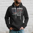 Ww2 American Battleship Uss Iowa Warship Bb-61 Veterans Hoodie Gifts for Him