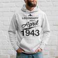 80 Geburtstag 80 Jahre Alt Legendär Seit April 1943 V6 Hoodie Geschenke für Ihn