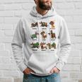 Christmas Deer Dachshund Custom Dog Name Santa Hat Xmas Tree Men Hoodie Gifts for Him