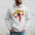 Cinco De Mayo Chili Pepper Dancing Moustache Mexican Hoodie Gifts for Him