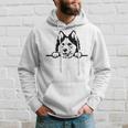 Cute Siberian Husky Dog Face Pup Pet Puppy Lover Dad Mom Hoodie Gifts for Him