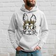 Funny Cute Bunny Wearing Glasses Leopard Easter Day Hoodie Gifts for Him