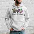 Funny Peace Love Mardi Gras Fleur De Lys Fat Tuesday Parade Hoodie Gifts for Him