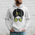 Jamaica And St Vincent Mix Afro Bun Half Vincentian Jamaican Hoodie Gifts for Him