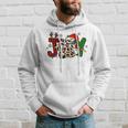 Joy Christmas Dog Paws Xmas Lights Leopard Buffalo Plaid Pjs Men Hoodie Graphic Print Hooded Sweatshirt Gifts for Him
