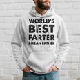 Mens Fathers Day Vintage Dad Worlds Best Farter I Mean Father Hoodie Gifts for Him