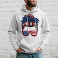 Messy Bun American Flag 4Th Of July Patriotic Mom Gift For Womens Hoodie Gifts for Him