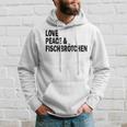 Moin Fischbrötchen Love Peace Norddeutsch Plattdeutsch Hoodie Geschenke für Ihn