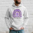 Rainbow Leopard Purple Up For Military Kids Military Child Hoodie Gifts for Him