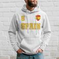 Spain Soccer Spanish Football Number Six Futebol Jersey Fan Men Hoodie Graphic Print Hooded Sweatshirt Gifts for Him