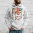 Speech Therapy Groovy Retro Speech Language Pathologist Hoodie Gifts for Him