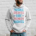 Trans Rights Are Human Rights Transgender Pride Flag Lgbtq Hoodie Gifts for Him