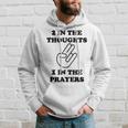 Two In The Thoughts One In The Prayers Funny Men Hoodie Graphic Print Hooded Sweatshirt Gifts for Him