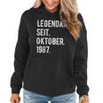 36 Geburtstag Geschenk 36 Jahre Legendär Seit Oktober 1987 Frauen Hoodie