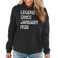 95 Geburtstag Männer Frauen Legende Seit Januar 1928 Langarm Frauen Hoodie