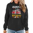 Auntie Of The Birthday Boy Fire Truck Firefighter Party Aunt Women Hoodie