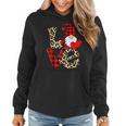 Cute Gnomes Valentines Love Leopard Plaid Couple Matching V4 Women Hoodie