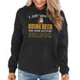 Drink Beer Hang With My English Bulldog Dad Mom Beer Day Women Hoodie