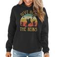 Give God The Reins Funny Cowboy Riding Horse Christian Women Hoodie