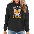 Just A Girl Who Loves Foxes Kids Girls Cute Fox Mom Women Hoodie
