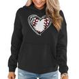 Mothers Day Gifts Distressed Heart Baseball Heart Mom Mama Women Hoodie