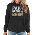 Papa Braucht Ein Bier Lustiges Herren Hoodie, Statement in Schwarz