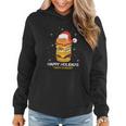 Ugly Christmas Sweater Burger Happy Holidays With Cheese V6 Women Hoodie