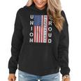 Union Proud American Flag Millwright Women Hoodie Graphic Print Hooded Sweatshirt