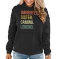 Vintage Tochter Schwester Gaming Legend Hoodie, Retro Gamer Girl Design