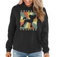 Womens Chinese Crested Dog Retro 70S Vintage Gift Women Hoodie