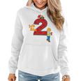 Kinder Geburtstags 2 Jahre Junge Bagger Baumeister Frauen Hoodie