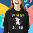 1St Grade Squad Unicorn First Grade Teacher Women Hoodie Gifts for Her