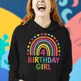 4 Years Old Rainbow Girls 4Th Birthday For Girls Kids Women Hoodie Gifts for Her