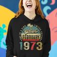 50 Years Old Gifts Vintage February 1973 50Th Birthday Gift Women Hoodie Gifts for Her