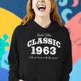 60 Year Old Vintage Classic Car 1963 60Th Birthday Women Hoodie Gifts for Her
